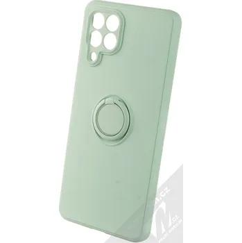 Pouzdro na mobilní telefon 1Mcz Grip Ring Skinny ochranný kryt s držákem na prst pro Samsung Galaxy M53 5G mátově zelená (mint green)