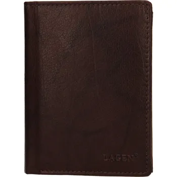 Módní doplněk pánská peněženka kožená V-26-tmavě hnědá - D.BRN