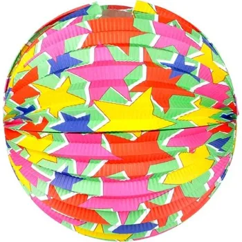 Party dekorace Lampión koule 25 cm M1 - Hvězdy