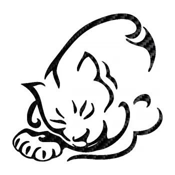 Samolepící dekorace SAMOLEPKA Kočka 030 levá (50 - 3D karbon černý) NA AUTO, NÁLEPKA, FÓLIE, POLEP, TUNING, VLASTNÍ TEXT, TISK, AUTOSAMOLEPKY.cz, POLEPY, OBRÁZEK, LOGO, SAMOLEPKY