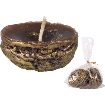 Svíčka Svíčka Vánoční Ořech plovoucí - 3ks