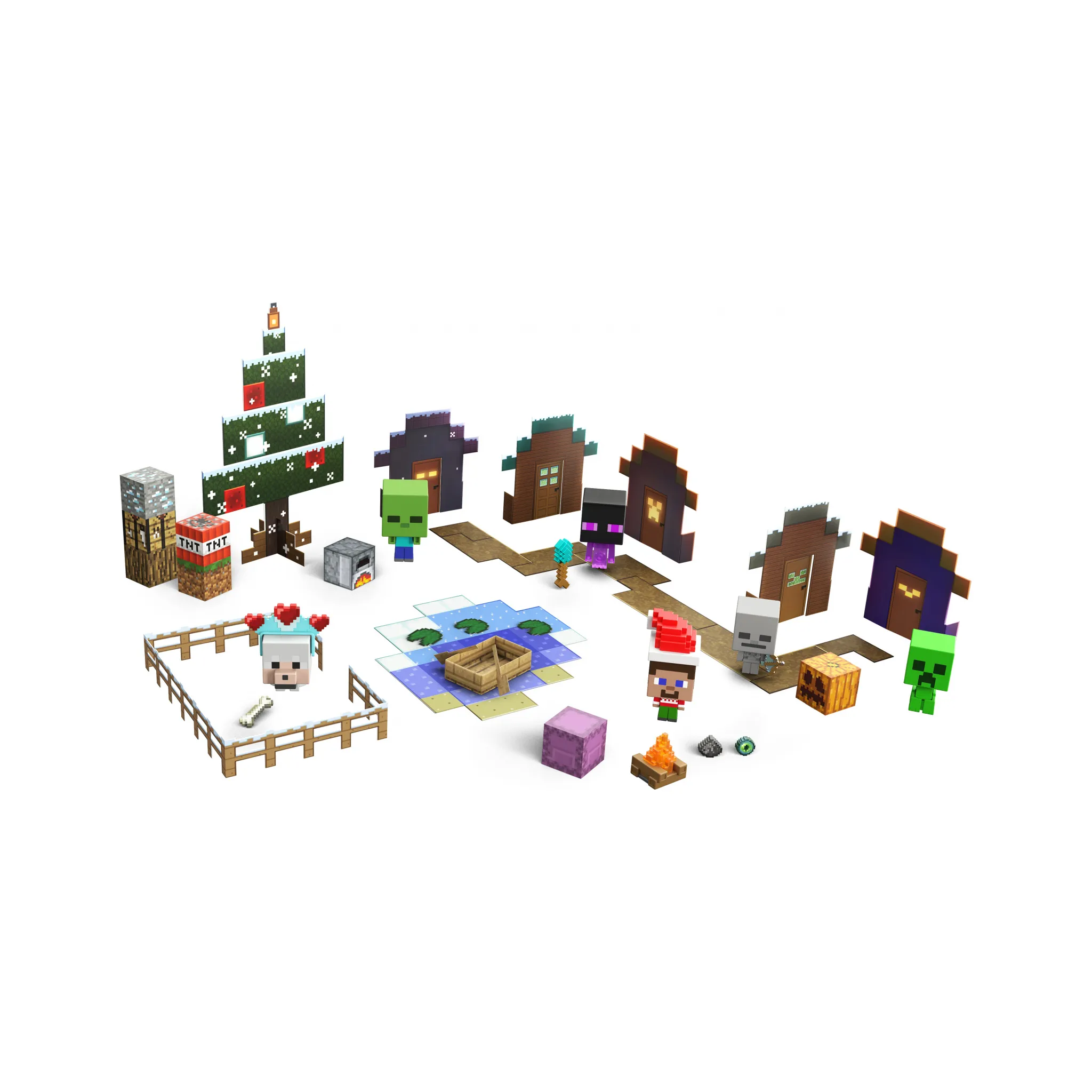 foto Figurka Mattel Minecraft Adventní kalendář maličké hlavičky