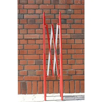 Plotový sloupek Bílo-červená ocelová mobilní bariéra - výška 100 cm