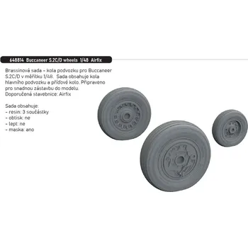 Plastikový model Eduard 1/48 Buccaneer S.2C/D wheels (AIRFIX)