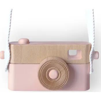 Dřevěná hračka Dětský dřevěný fotoaparát PixFox růžový by Craffox