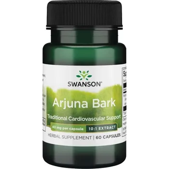 Zdraví Swanson Arjuna Bark 10:1 Extract, 40 mg, 60 kapslí
