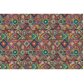 Fototapeta DIMEX | Vliesová fototapeta Indiánský vzor MS-5-2503 | 375 x 250 cm | modrá, červená, bílá, žlutá, růžová + Vliesová fototapeta na stěnu DIMEX Indiánský vzor MS52503 v rozměru 375 x 250 cm + lepidlo zdarma