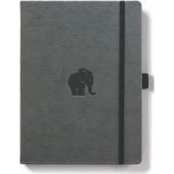 Blok Dingbats A4+ Wildlife Grey Elephant Notebook - Lined (EN)