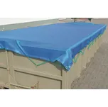 BERGER – HUCK Kontejnerová plachta PE 320 g/m2, 2,9 x 5,0 m, modrá, gumová šňůra, nehořlavá úprava