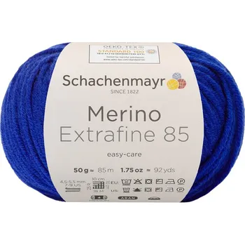Příze Schachenmayr Merino extrafine 85 Modrá 253 (Příze Merino extrafine 85 enzian 253)