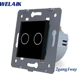 WELAIK modul vypínače, dvojitý ř.5 small panel černý