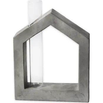 Vánoční dekorace Domek beton/sklo 14cm (543889)