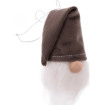 Závěs Skřítek 10cm hnědý