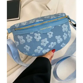 Ledvinka Dámská ledvinka s květy Barva: Modrá