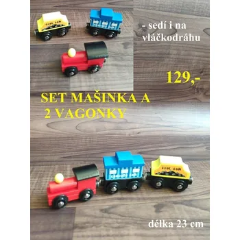 RC model auta SET MAŠINKA A 2 VAGONKY