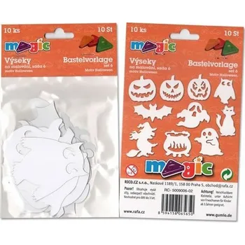 Rico Magic papírové šablony na malování 6 ks 11 x 14 cm, Halloween sada 6