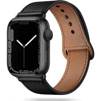 Příslušenství k chytrým hodinkám TECH-PROTECT 51038 TECH-PROTECT FIT Kožený řemínek Apple Watch 8/7 (41mm) / 6 / SE / 5 / 4 (40mm) / 3 / 2 / 1 (38mm) černý