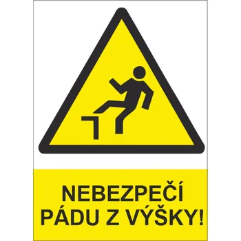 samolepka Nebezpečí pádu z výšky samolepka