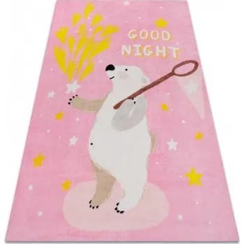 Koberec Dětský koberec WHITE BEER růžový, velikost 120x170