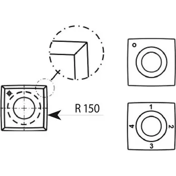 Fréza IGM N013 Žiletka tvrdokovová Z4 zaoblená - 15x15x2,5 R=150 Dřevo