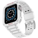 Kryt / pouzdro pro Apple Watch 44mm / 45mm - celotělové + řemínek - odolný - bílý