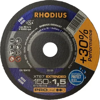 Řezný kotouč Řezný kotouč RHODIUS 150x1,5x22 XT67 PROline, ocel