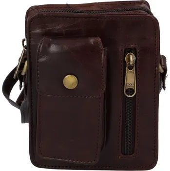 Pánská kožená kapsa na doklady červenohnědá - Tomas Furry hnědá