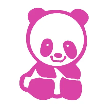 Samolepící dekorace Panda 009 pravá baby (16 - růžová) SAMOLEPKA NA AUTO, NÁLEPKA, FÓLIE, POLEP, TUNING, VLASTNÍ TEXT, TISK, AUTOSAMOLEPKY.cz, POLEPY, OBRÁZEK, LOGO, 3D STICKERS