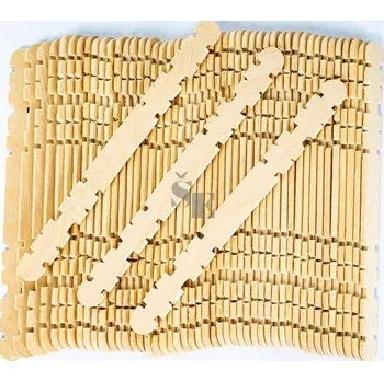 Dřívka špachtle 50ks s výřezy přírodní 170707, Fandy