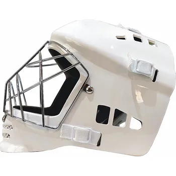 Florbal MPS brank. maska Penguin White-Chrom Stříbrná mřížka bílá