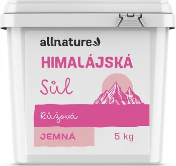 Kuchyňská sůl Allnature Himalájská sůl růžová jemná 5 kg