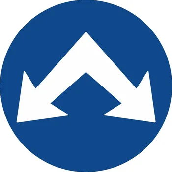 Dopravní značka Přikázaný směr objíždění vpravo i vlevo