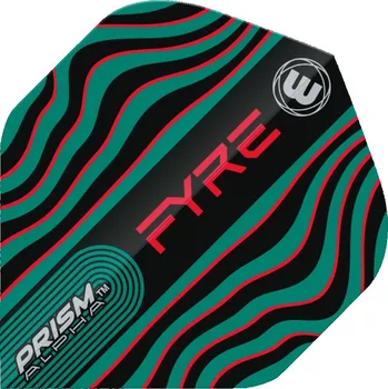 Příslušenství pro šipky Winmau Letky Prism Alpha - Fyre - Black, Turquoise & Red W6915.708
