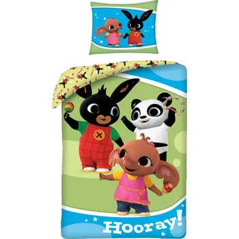 Povlečení Halantex Králíček Bing s přáteli 140 x 200, 70 x 90 cm zipový uzávěr