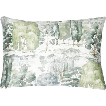 Polštář SCANquilt povlak SATÉN PLUS park bílozelená 50 x 70 cm