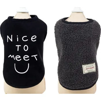 Obleček pro psa PET ARTIST Bunda pro psa - Nice to meet you Barva: Černá, Velikost: L