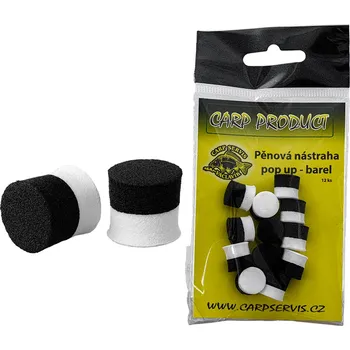Umělá nástraha Carp Servis Václavík Pěnová nástraha BAREL - 12 mm/černá-bílá