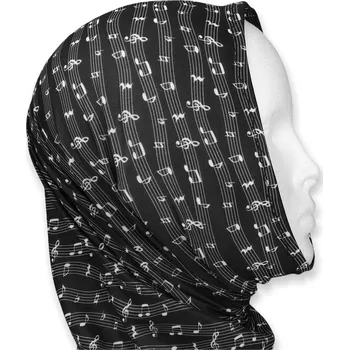Šátek Šátek multifunkční – noty (černý)
