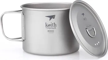 Kempingové nádobí Keith Titanium Mug titanový 900 ml