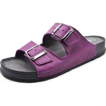 Dámské pantofle Dámské kožené pantofle SANTÉ N211-1-75 fialová vel. 37