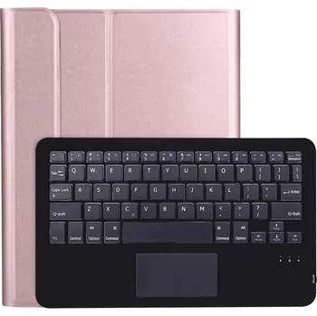 Klávesnice pro tablet Klávesnice Bluetooth s trackpadem - kryt / pouzdro pro Apple iPad Pro 11" / 11" (2020) / 11" (2021) / Air 4 / 5 - Rose Gold růžová