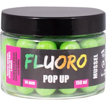 Boilies LK Baits Pop Up Fluoro Boilies Mussel 14mm 150ml