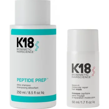 Kosmetická sada K18 Hair Molecular Repair Mask Single Tube 50 ml+K18 Peptide Prep Detox Shampoo 250 ml + cestovní balení suchého oleje K18
