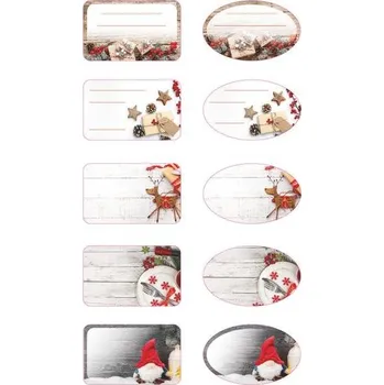 Samolepící etiketa Toro Dárkové nálepky vánoční 96 ks 