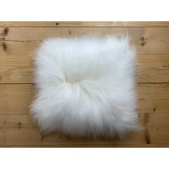 Dekorativní polštářek Kožešinový polštář island bílý