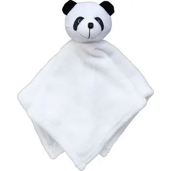 plyšák SCANquilt dětský muchláček ANIMAL panda černobílá 36 x 36 cm