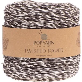 Příze POPYARN Papírová příze Twisted paper B513 - bílá, 250g 255m