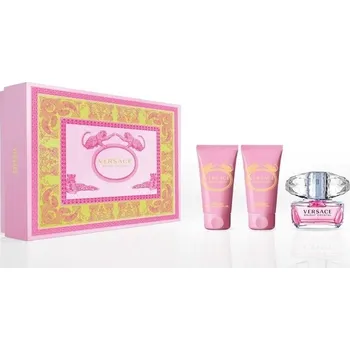 Kosmetická sada Versace Bright Crystal Set - EDT 50 ml + tělové mléko 50 ml + sprchový gel 50 ml Dárková sada