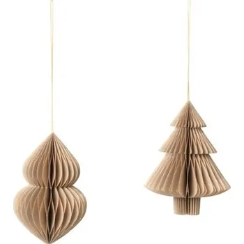 Vánoční dekorace Vánoční ozdoby PAPER set 2 ks, stromy