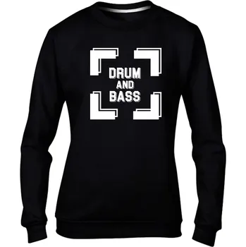 Dámská mikina DNBMARKET.CZ Dámská mikina bez kapuce |D&B + NEURO| 3D Square Velikost: XXL, Barva: Černá - Design 1